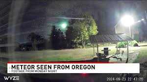 oregon washington fireball video