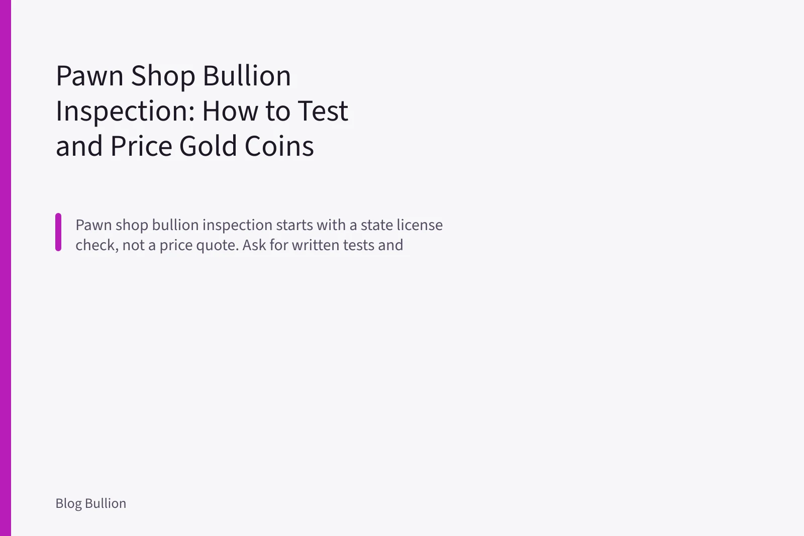 Gold coin being tested with XRF analyzer in pawn shop. Pawn Shop Bullion Inspection: How to Test and Price Gold Coins Before You Buy