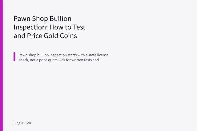 Gold coin being tested with XRF analyzer in pawn shop. Pawn Shop Bullion Inspection: How to Test and Price Gold Coins Before You Buy